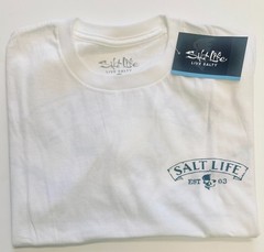 SALT LIFE MEN’S OCTOPUS SPEAR TEE COLOR WHITE