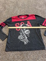 Sons Of Anarchy Mens Shirt Size XL Red Black Long Sleeve Cotton Blend SOA