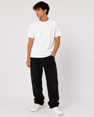 Men’s Crew Neck White Plain Undershirt Blank Tee Pack of 3