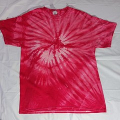 Red Spiral Tie Dye T-shirt Adult Large 100% Heavy Cotton Hippie 70’s New