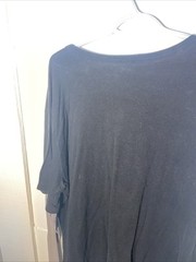 Structure Long Sleeve Waffle Knit Double Shirt Black Castle Size XL Y2K Goth D