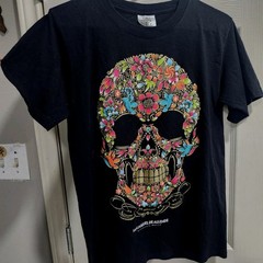Day of the Dead Skull T-Shirt Small Karani-Art San Miguel Mexico Halloween Dia