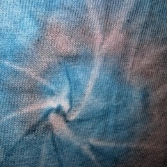 Yazbek Gulf Shores Alabama Tie Dye Long Sleeve T-Shirt Blue Grey Mens Small