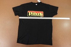 Brisco Brands Adult XL Black Short Sleeve PILOT Graphic Crew Neck T-Shirt New