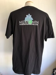 MIDDLE MEN (2009) Official Luke Wilson Giovanni Ribisi FILM CREW T-Shirt Sz 2XL