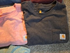 Carhartt T-Shirt Lot Of 7 Original Fit & loose Fit Size XL TALL W/Pockets