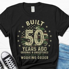 2025/Built 50 years Ago Shirt, 50th Birthday T-shirt for Men, 50 Year Birthday D