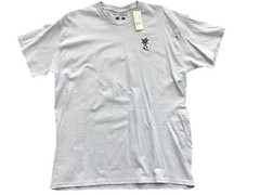 New RIOT SOCIETY Pacsun Light Blue T-Shirt w/ Skull & Palm Tree Men Large S/S
