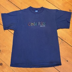 Costa Rica Pura Vida T Shirt EMBROIDERED. Large
