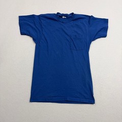 Vintage BVD Pocket Shirt Men’s Large Blue 90s Blank Single Stitch Tee 1990s USA