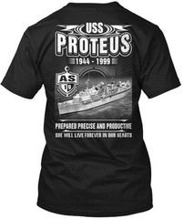 Uss Proteus As-19 As 19 1944-1999 Prepared Precise T-Shirt Made In USA S To 5XL