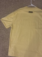 Fear of God Essentials Oversized T Shirt Beige Rubber Logo Mens Size XXL