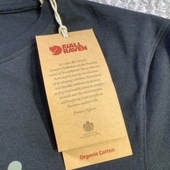 Fjallraven Logo T-shirt Mens Black Organic Cotton Blend Tee Size XS NWT