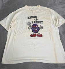 Vintage 90s Raisin Comedy Short Sleeve T Shirt Men’s Size XL White