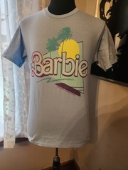 2018 Mattel Barbie Retro Logo Light Blue T Shirt Size Medium
