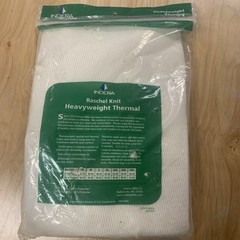 Heavyweight Thermal Large Shirt Long Sleeve White 50% Cotton In Packaging