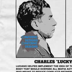 Mugshot Shirt, Lucky Luciano, Mob Mugshots, Mobster Mafia, Y2K Streetwear Shirt