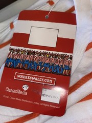 NEW Where’s Wally T shirt Waldo Striped white red Large waldo