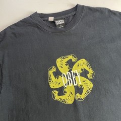 Obey Mens Black Muscle Print Front Back Cotton T-Shirt Size Medium Made In USA