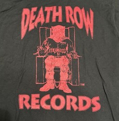 Death Row Records American Record Label Black Shirt sz L HIP HOP RAP 90s Music