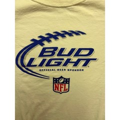 Vintage Fruit of the Loom Bud Light NFL Sponsor T-Shirt White Men’s XL