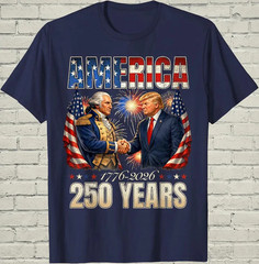America 250th Anniversary T-Shirt Patriotic Washington, Gift For People