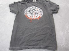 Comfort Colors Shirt Mens Small Gray Watch Your Back Skull Graphic Tee Horror
