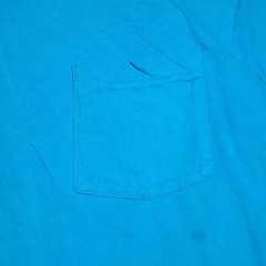 Vintage BVD Blank Selvedge Pocket Shirt Mens Size Large Blue Made In USA 90s