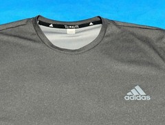 Men’s Adidas Climate – Casual Short Sleeve Shirt – Grey – XL – 100% Poly