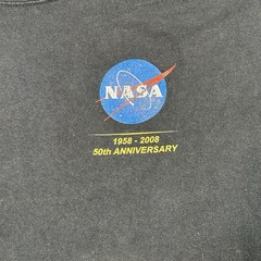 NASA Shirt Gildan Mens Large Black 50th Anniversary Graphic 1958-2008