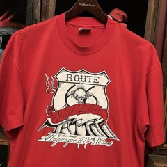Vintage 90s Tattoo Shop Fine Line Route 66 Albuquerque NM Distressed T-Shirt XL