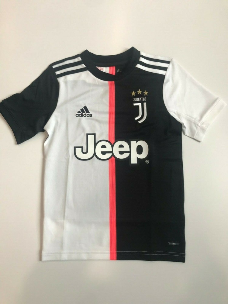 Adidas Juventus Men’s Official Home Jersey 2019 T-Shirt – Black White – DW5455