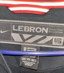 Nike Lebron James Long Sleeve Shirt Black w/Red Logo Men’s 3XL