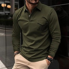 Autumn And Winter New Sports Polo Shirt Men’s Long-sleeved Casual Lapel Polo Shi