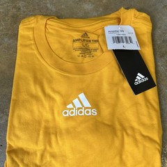 adidas Cotton Amplifier Tee Short Sleeve Gold EK0168 Men’s Size Large – NWT