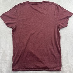 Men’s XL Jack & Jones T-Shirt Maroon Take a Ride on the Wild Side Motorcycle Leg