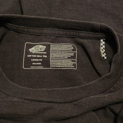 Vans Off The Wall Skateboarding T Shirt XXLarge Black Loose Fit Embroidered Logo