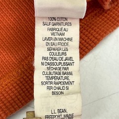 LL Bean Mens Burnt Orange Waffle Knit Long Sleeve Thermal Crewneck Shirt Size L