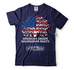 American Grown Salvadoran Roots Shirt El Salvador Shirt El Salvador Flag Tee