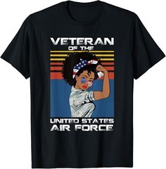 NEW Female Veteran Of The United States Air Force, USAF Veteran T-Shirt S-3XL