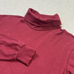 L.L. Bean T-Shirt Mens M Red Long Sleeve Turtleneck Lightweight Jersey