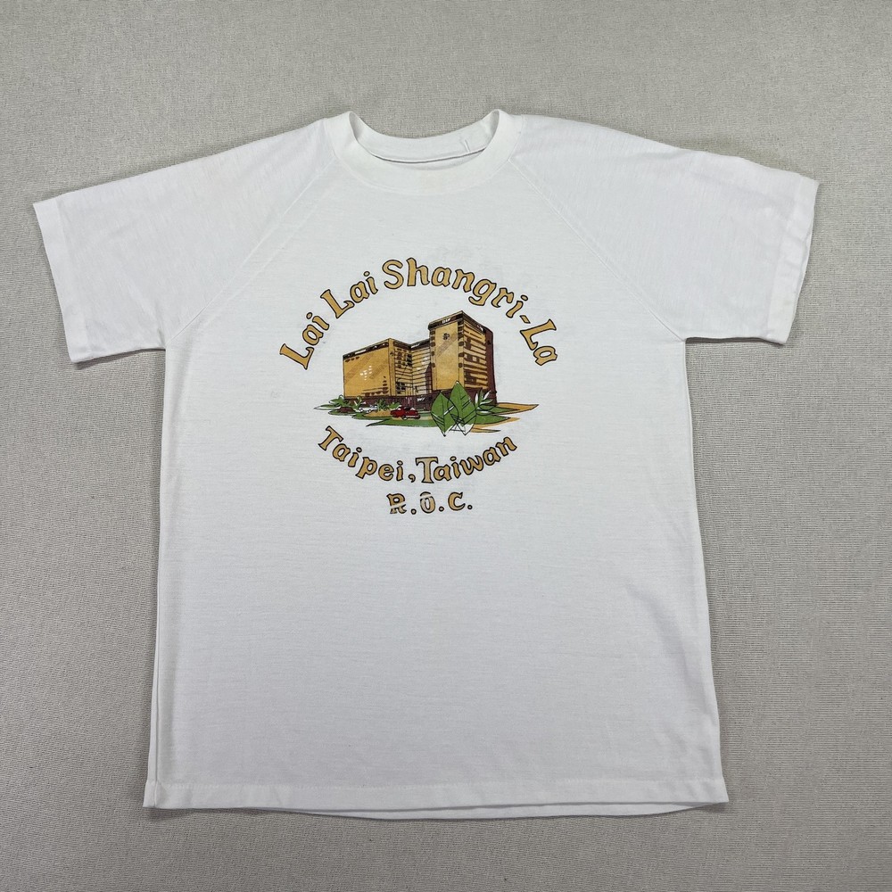Vintage 80s/90s Lai Lai Shangri-La Taipei Taiwan Hotel Shirt Mens M Souvenir Tee