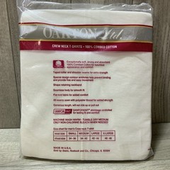Vintage Oakton LTD Pack Of 3 Combed Cotton V-neck White Shirts XL NIP USA Made