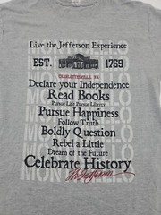 Anvil Red Bar Jefferson Experience Medium Gray Men T-shirt..#45031