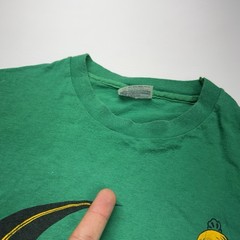 Vtg 90s Hanes Cycling Vermont Aint Flat Biking Joke Mens T-Shirt XL Green USA