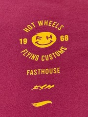 FASTHOUSE – Men’s Short Sleeve L – LARGE – Burgundy – FAST HOUSE F/H Hot Wheels