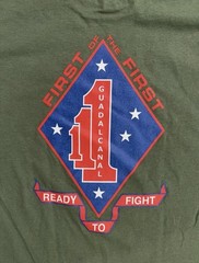 UNITED STATES MARINE CORPS USMC 1st BATTALION Ist MARINES (1/1) T-Shirt – XXL