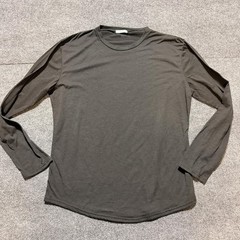Coofandy Shirt Mens Large Gray Long Sleeve Crewneck Lightweight Jersey Casual