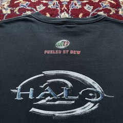 Vintage 2004 Halo 2 Fuel By Mountain Dew Xbox Bungie Promo Video Game Tee 2000s