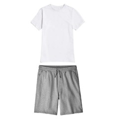 Men’s Tracksuit 2-Piece Set Outfit Summer Lounge T-Shirt & Shorts Short Sleeve